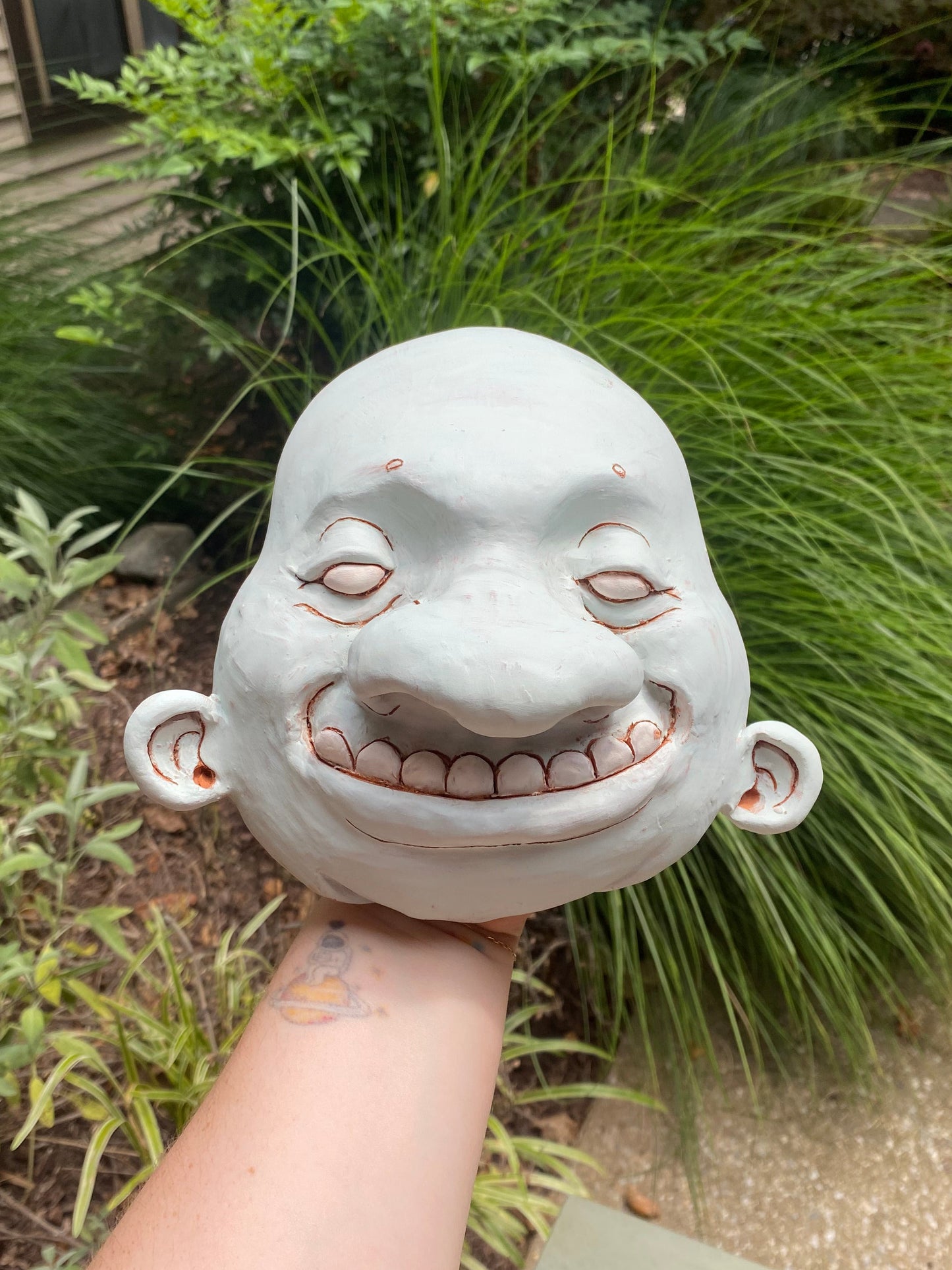 Large Wall Hanging Mask In Mint Green