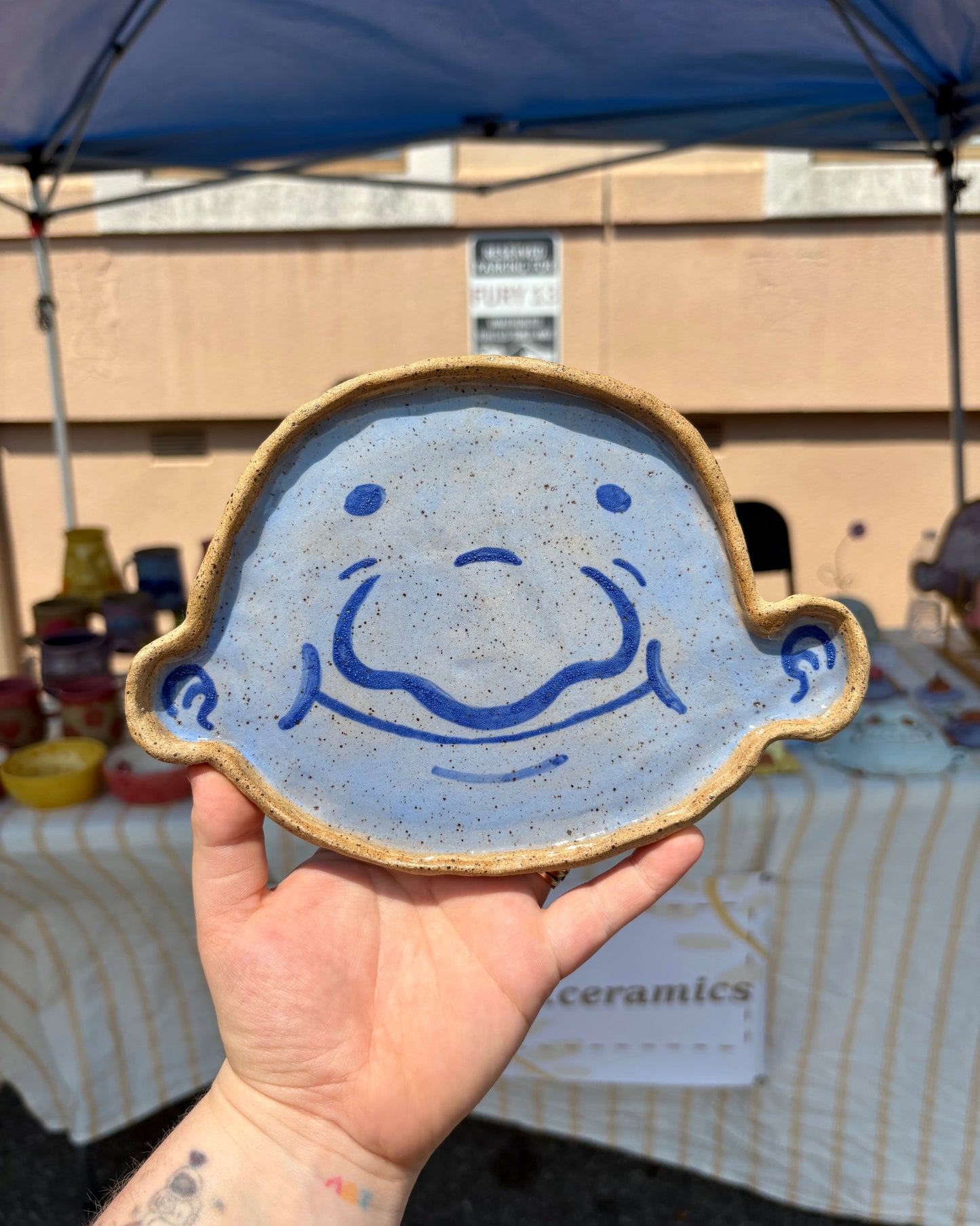 Blue Silly Dude Face Plate