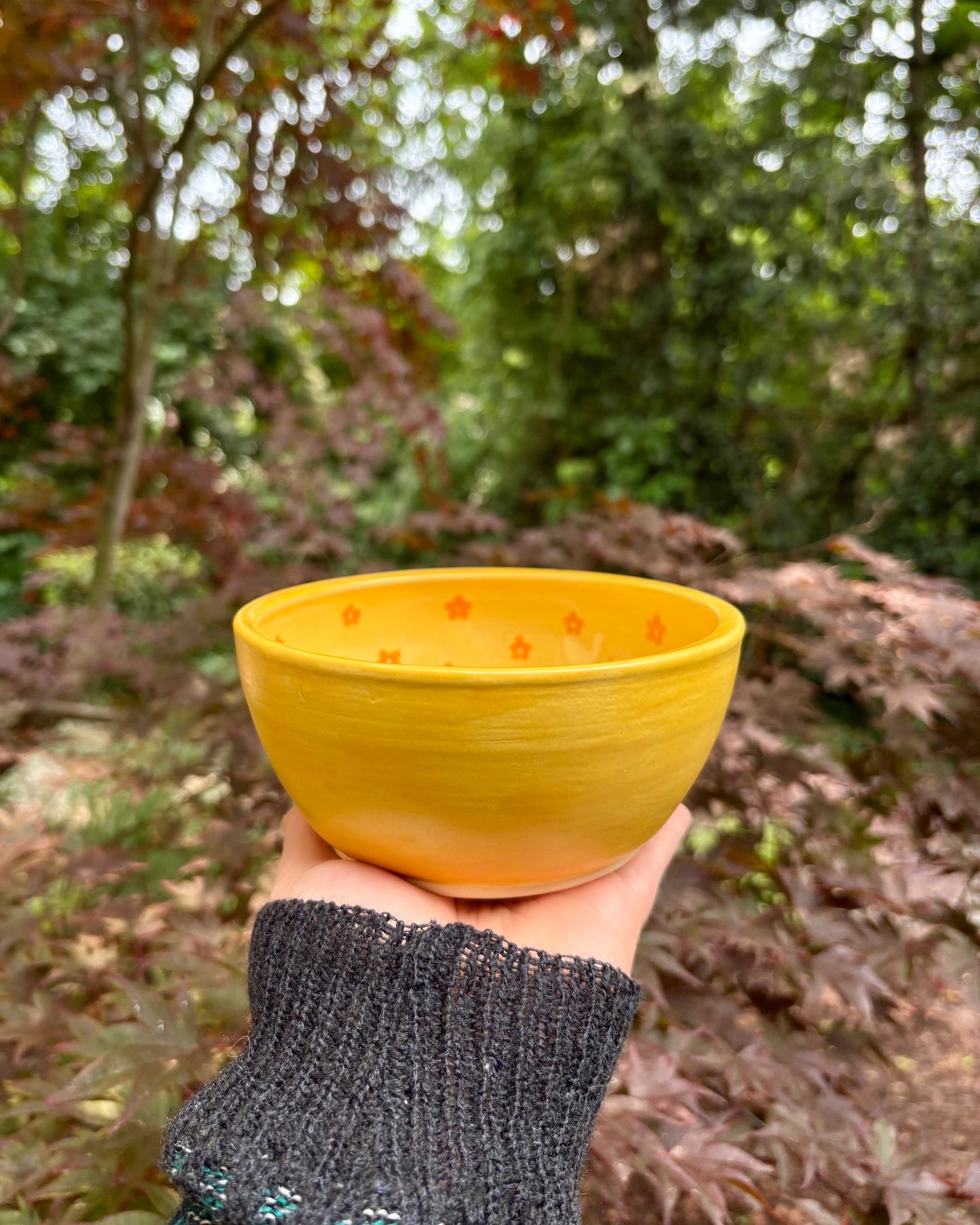 Floral Yellow Nesting Soup Bowls