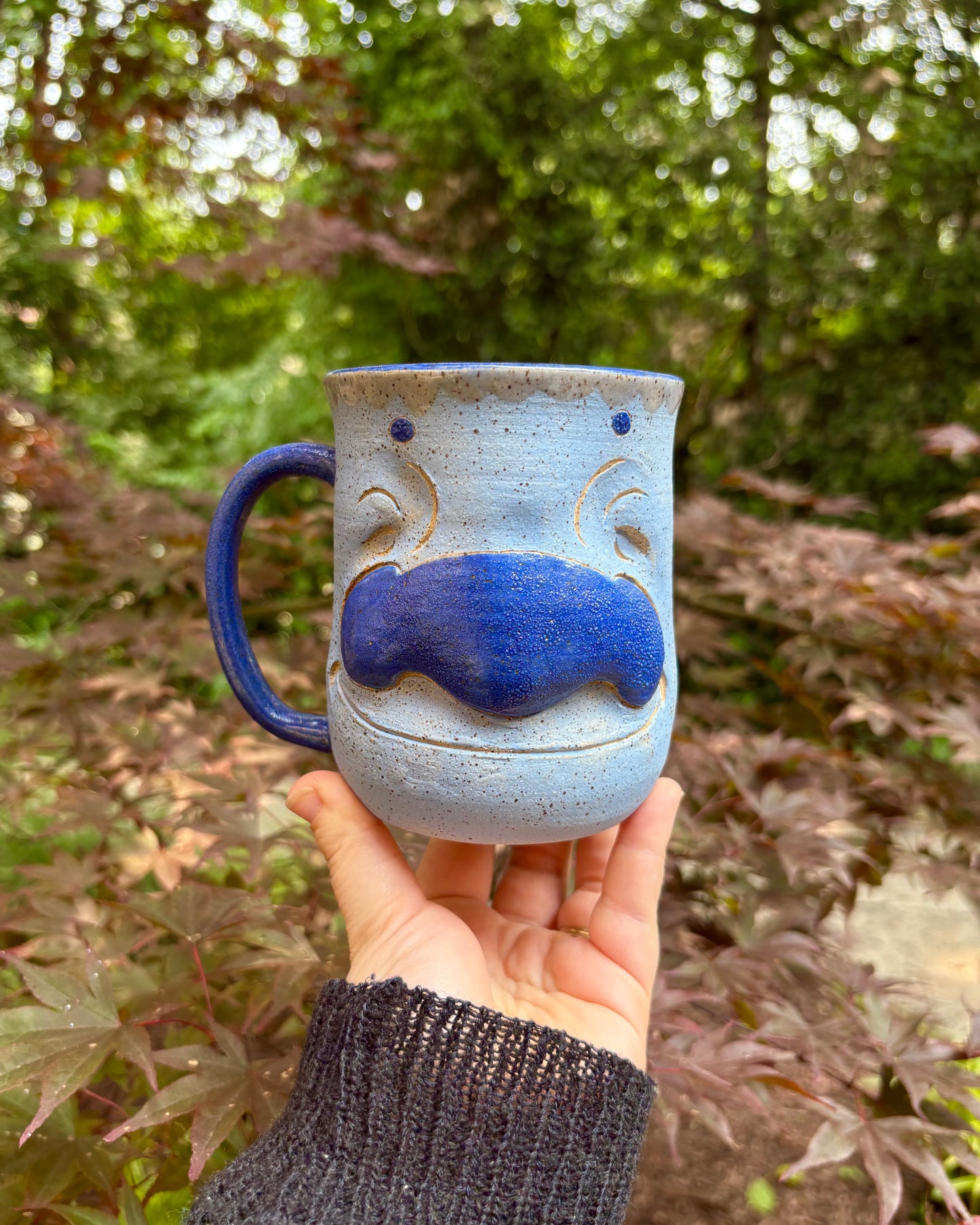 Happy Face Mug in Blue
