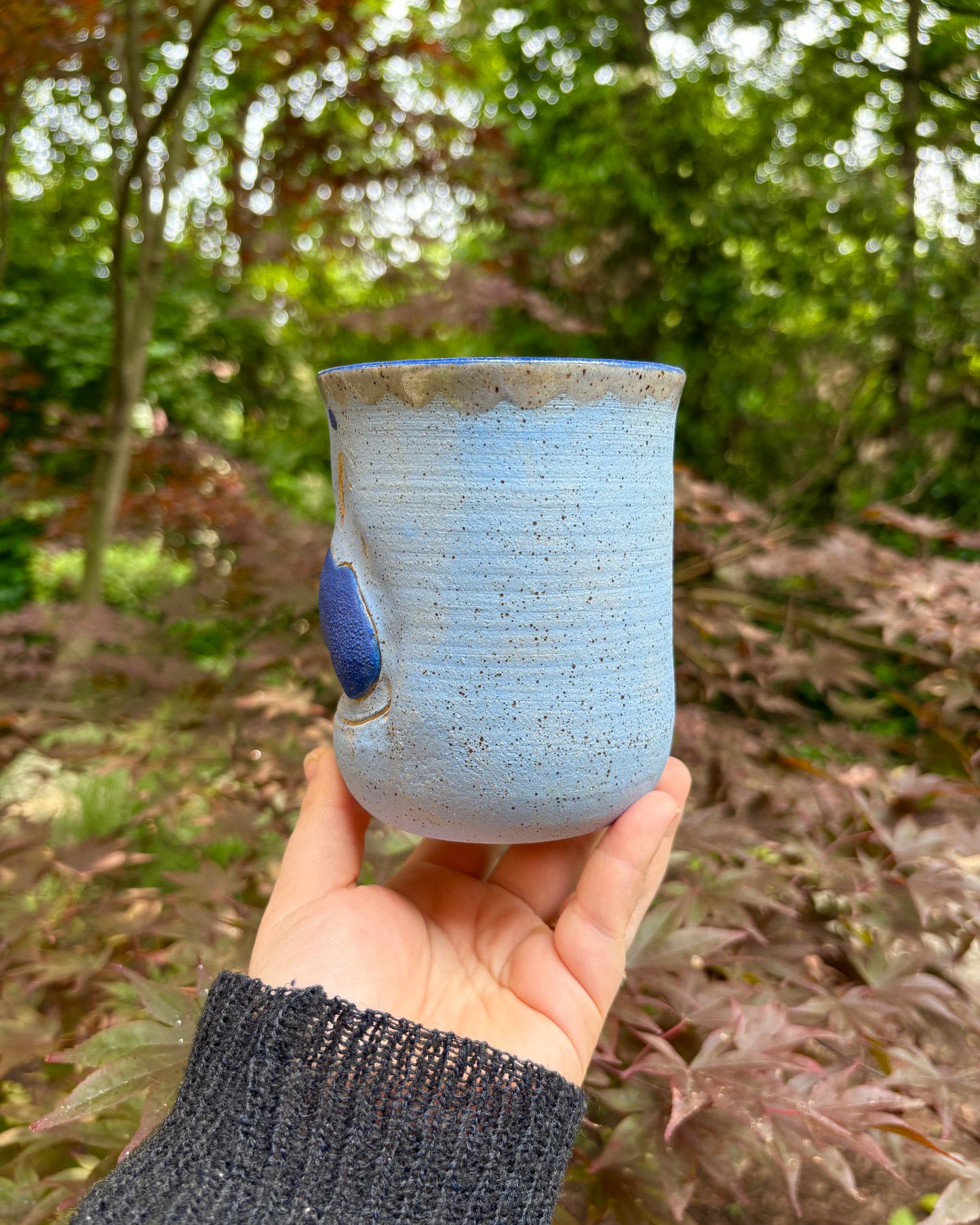 Happy Face Mug in Blue