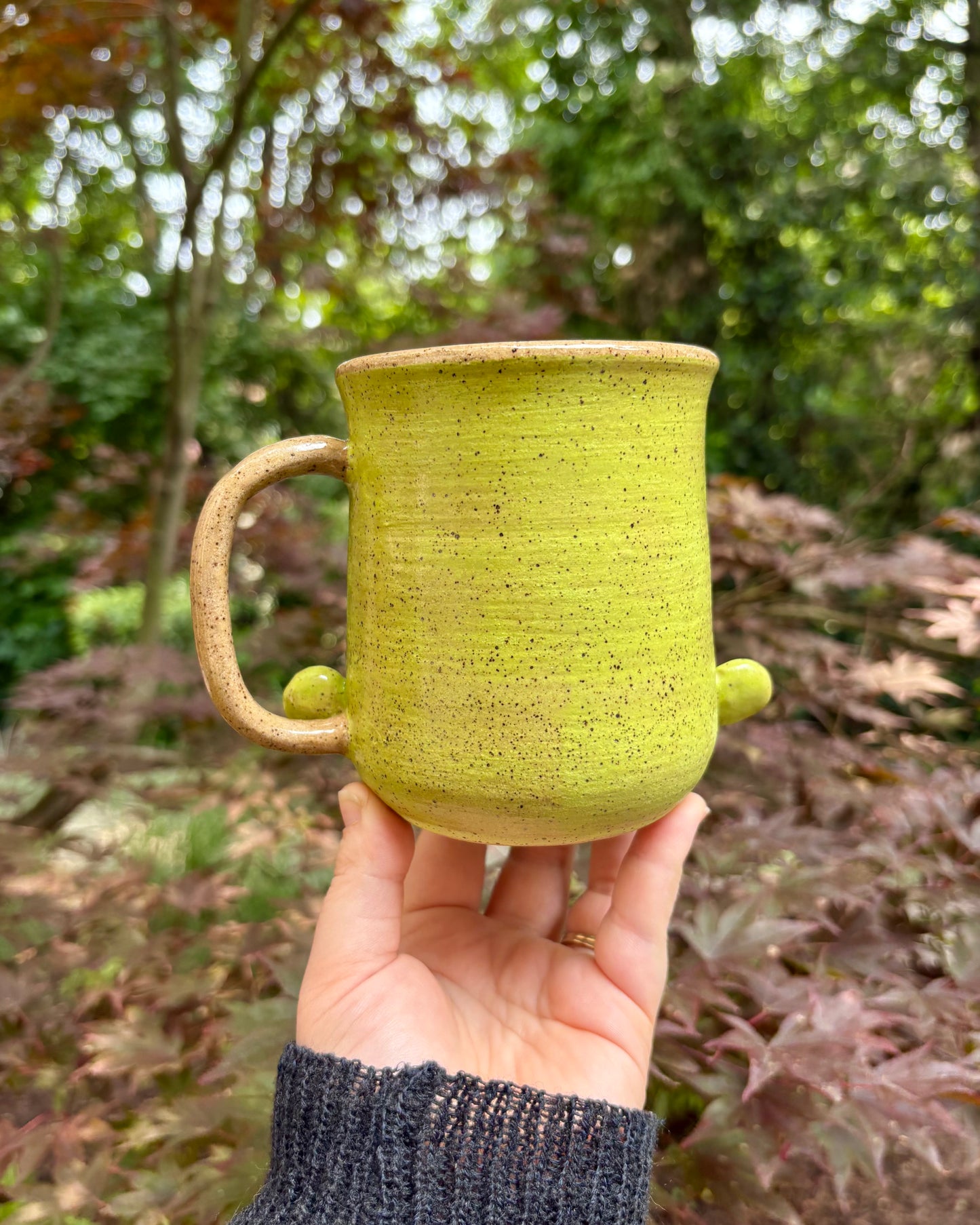 Happy Face Mug in Green