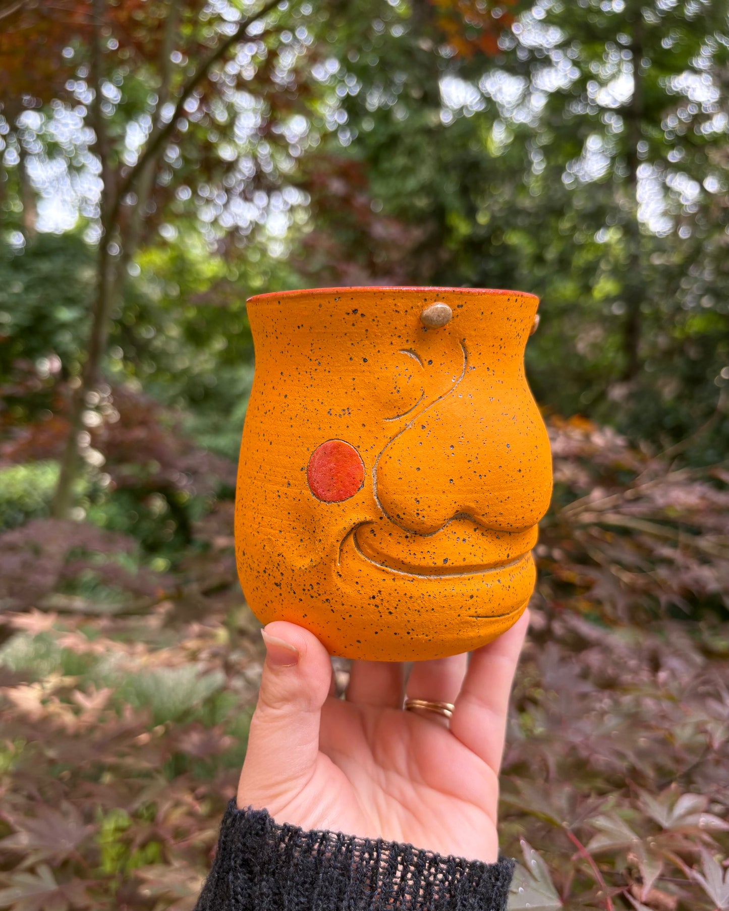 Happy Face Mug in Orange