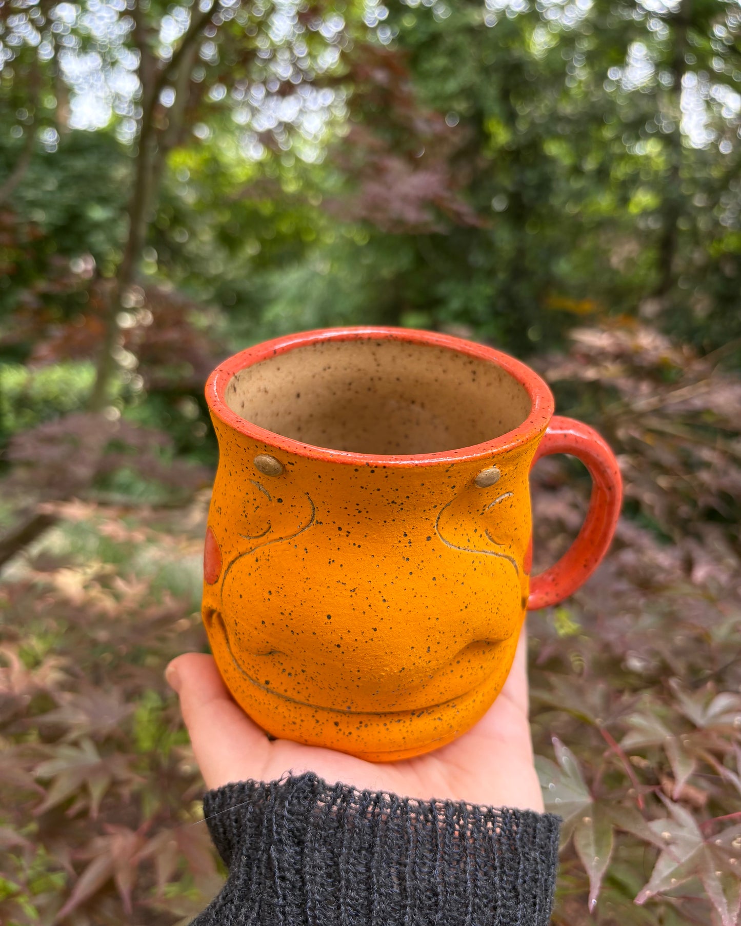 Happy Face Mug in Orange