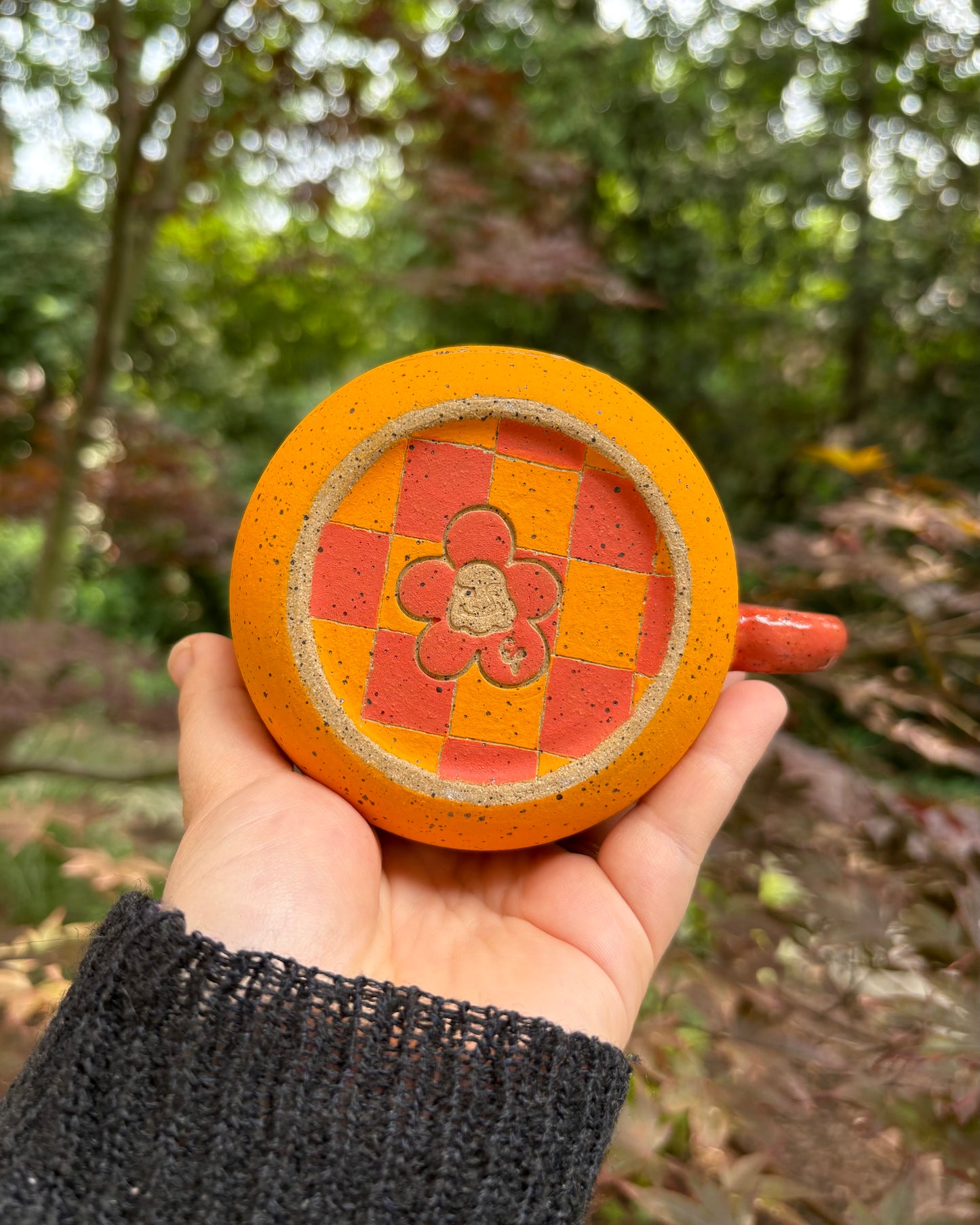 Happy Face Mug in Orange