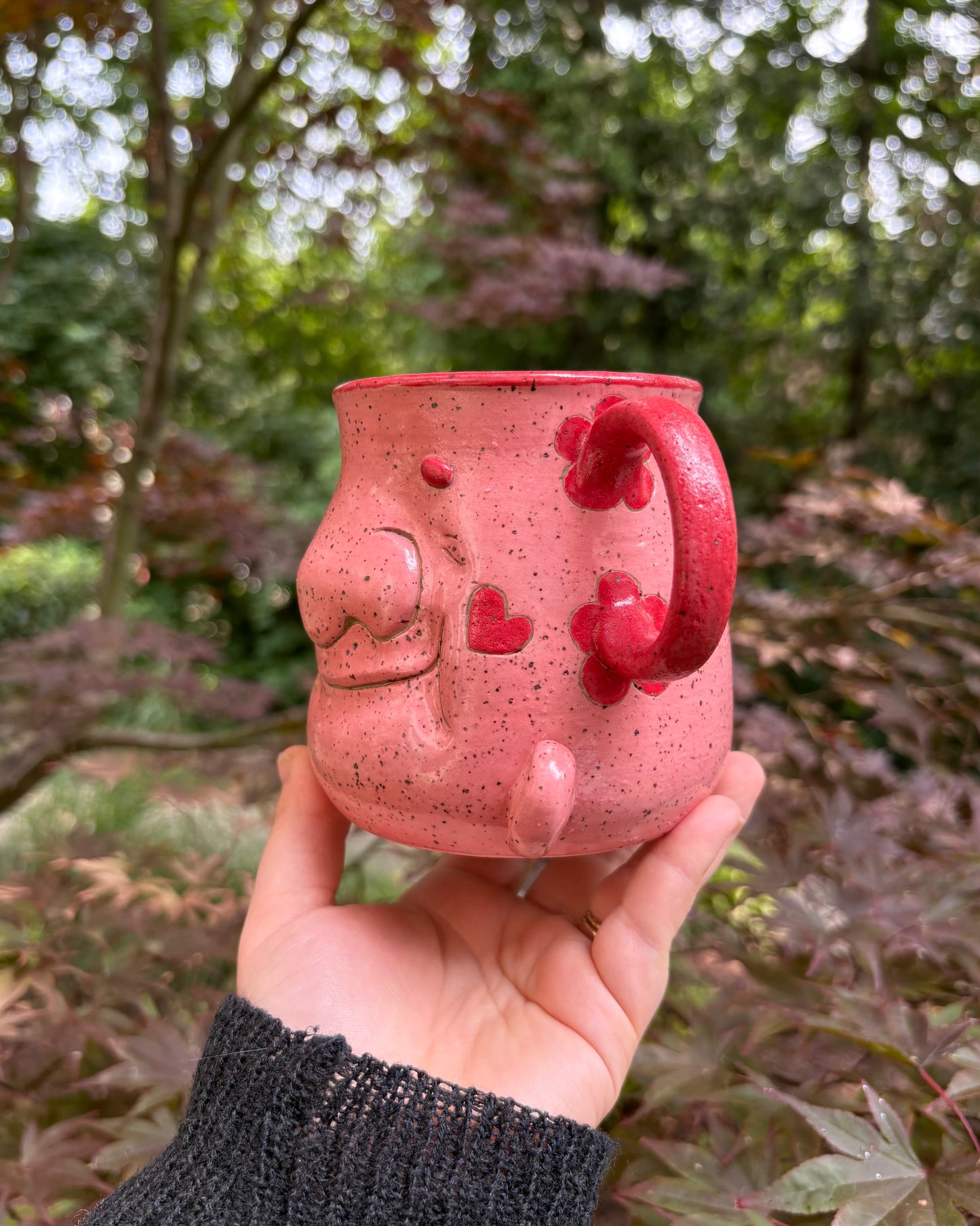 Happy Face Mug in Pink