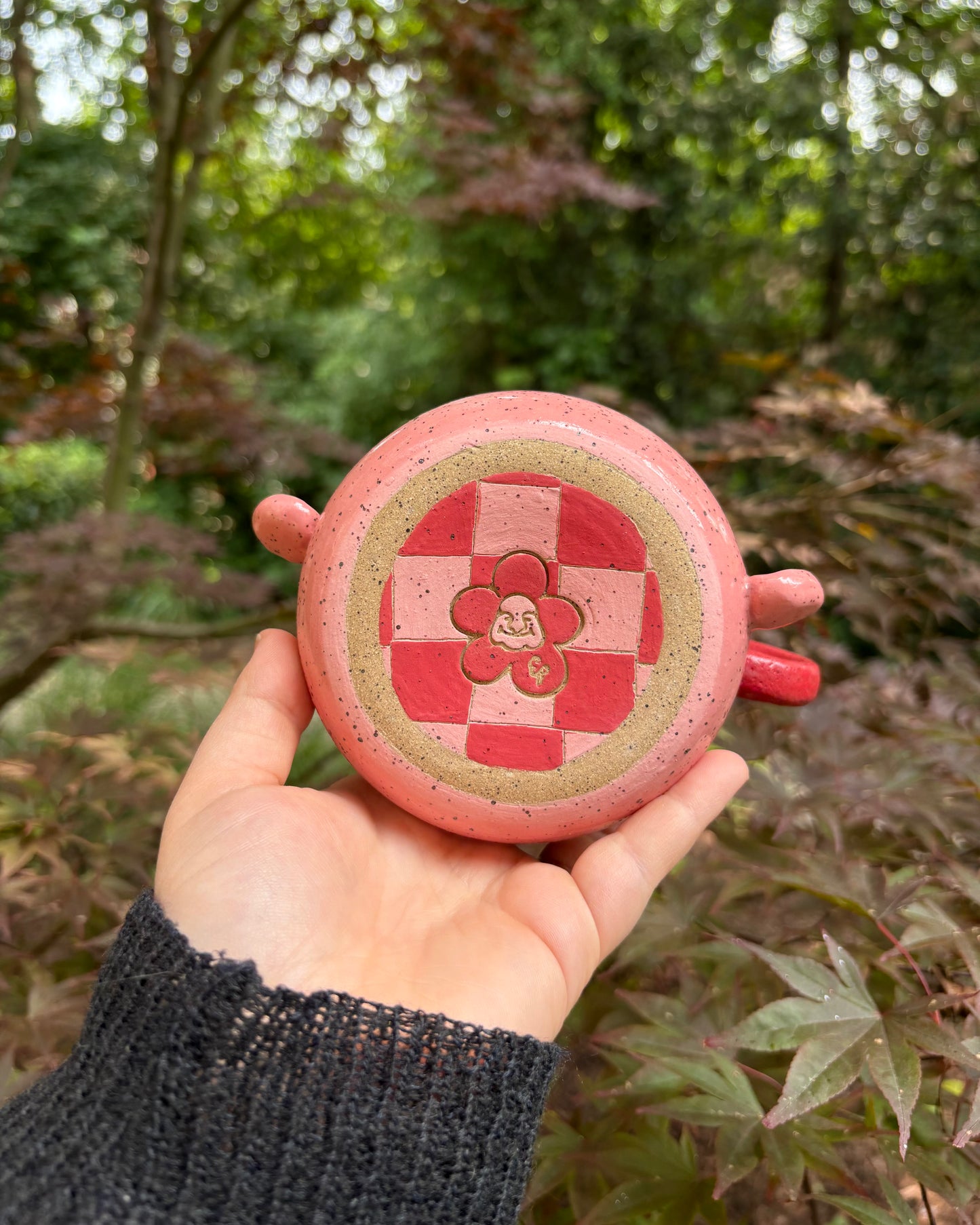 Happy Face Mug in Pink