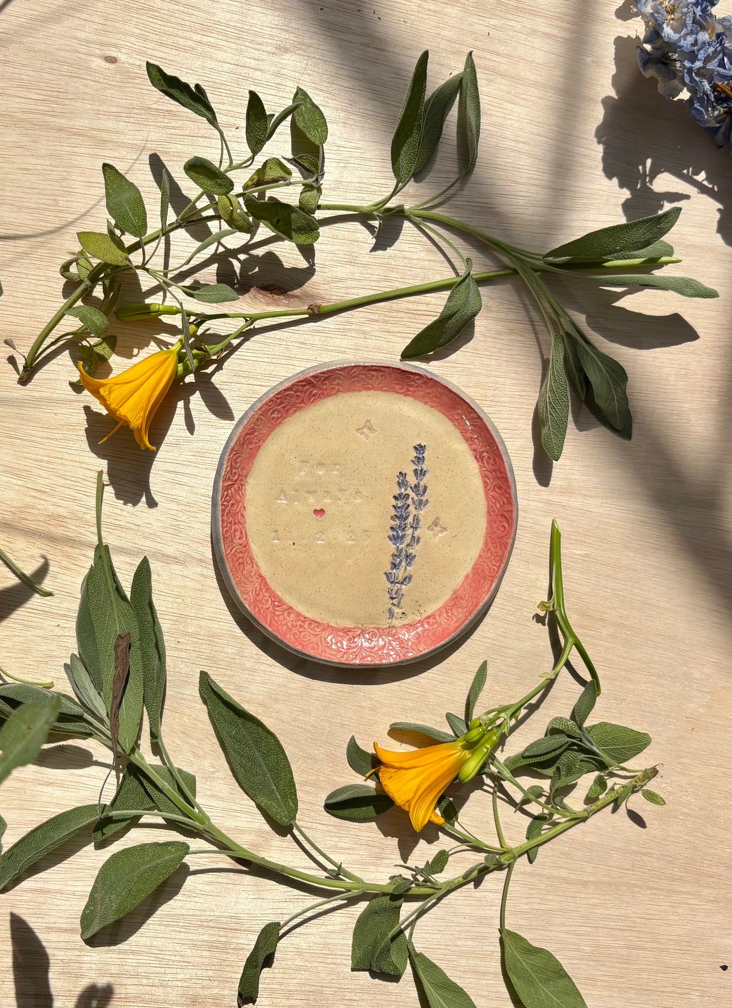 Tickets for the Pressed Floral Plate Workshop at La Cosecha