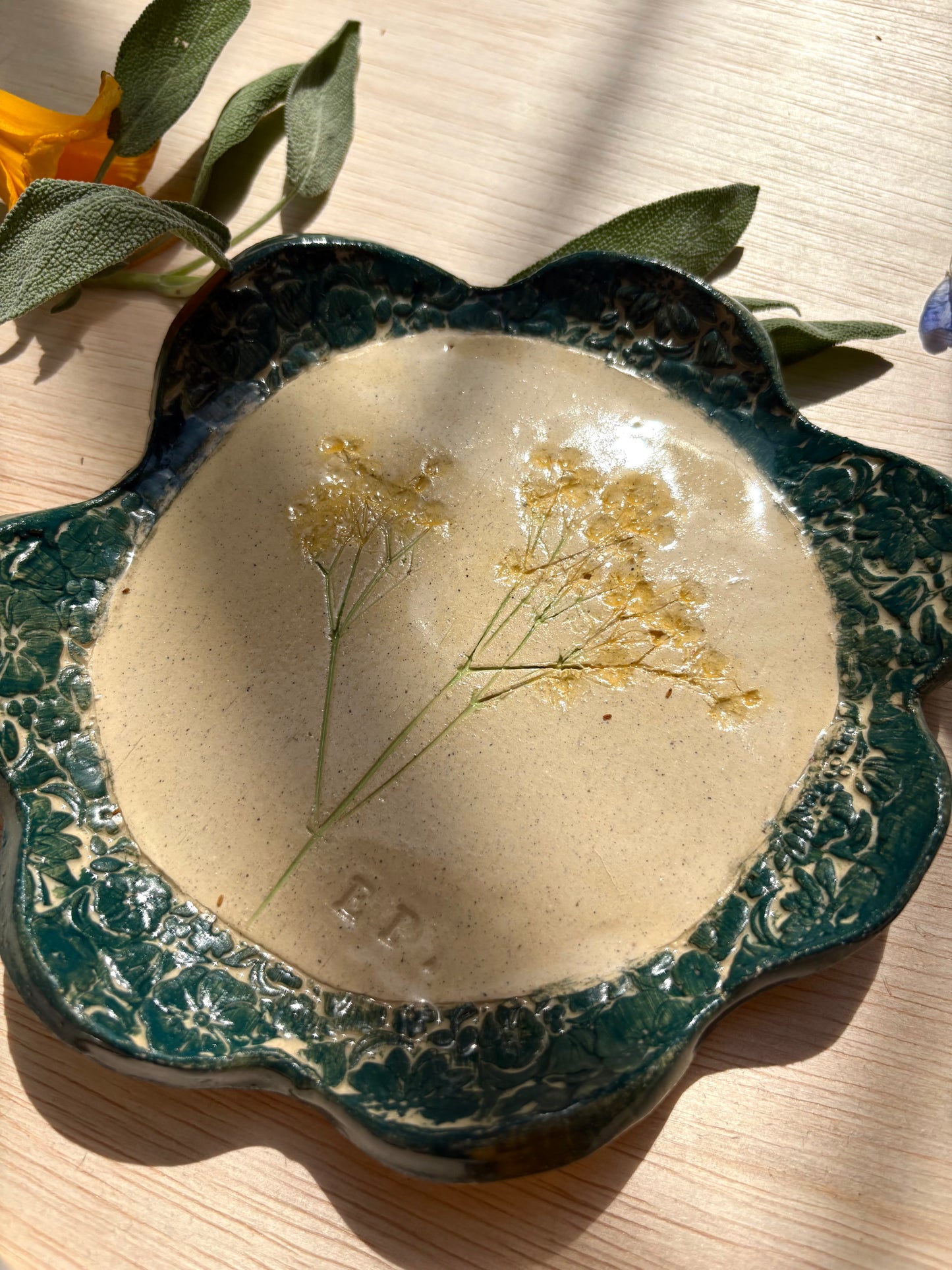 Tickets for the Pressed Floral Plate Workshop at La Cosecha