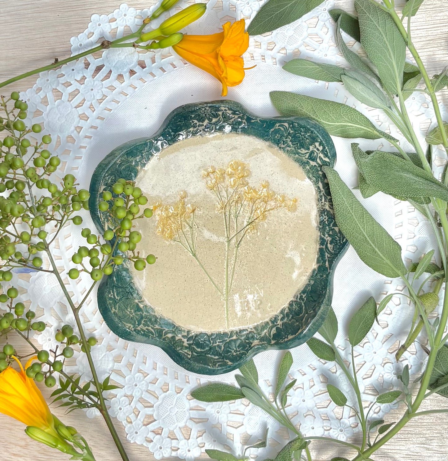 Tickets for the Pressed Floral Plate Workshop at La Cosecha