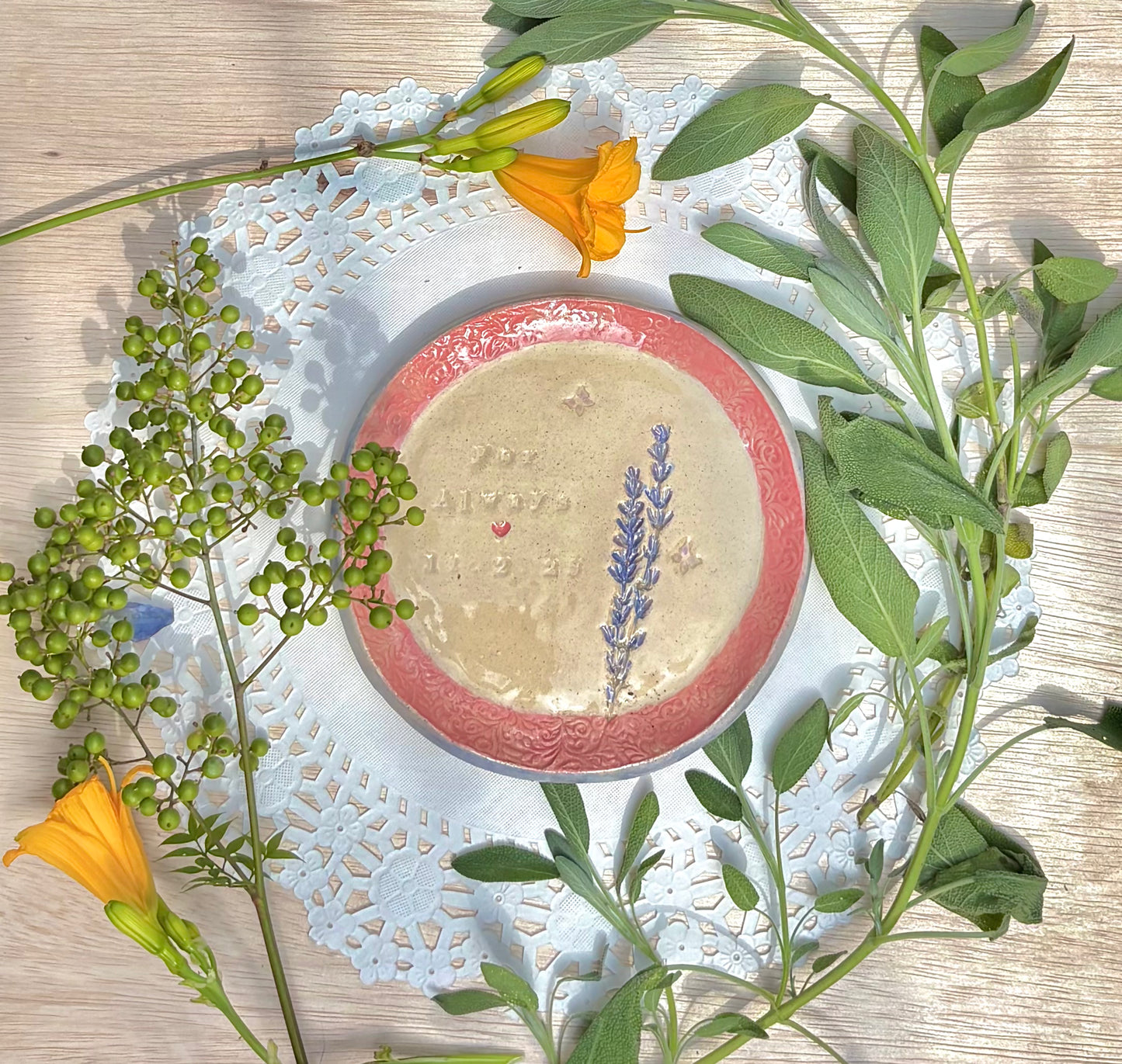 Tickets for the Pressed Floral Plate Workshop at La Cosecha