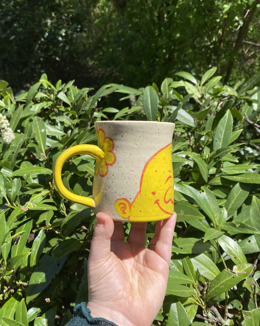 Hand-Painted Flower Mug