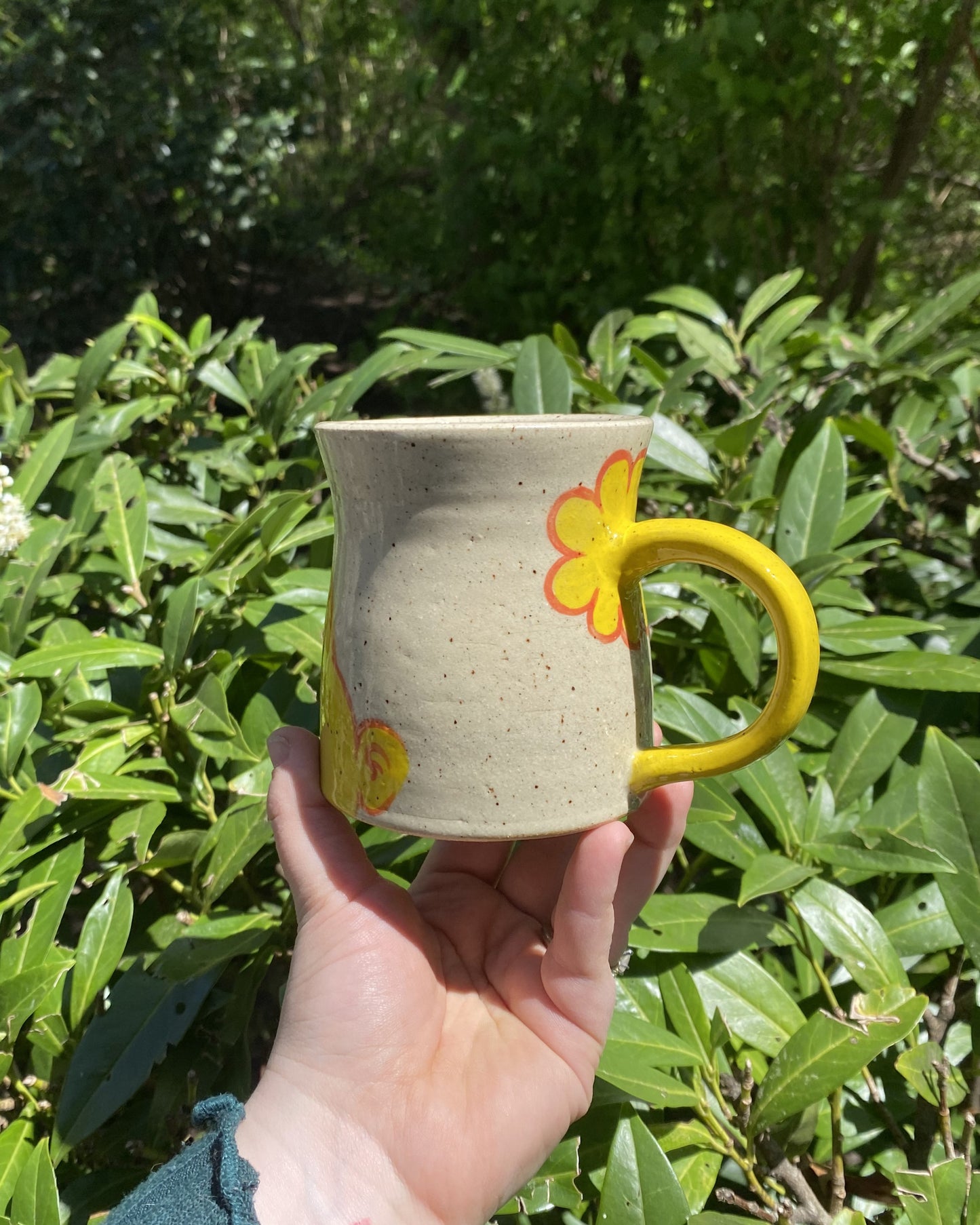 Hand-Painted Flower Mug