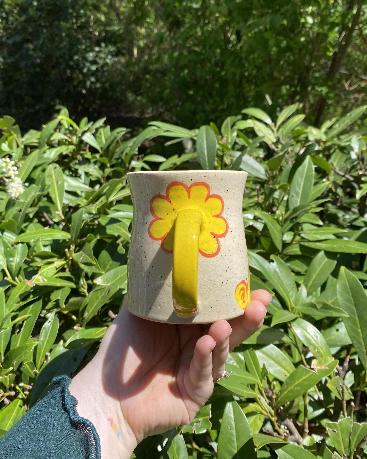 Hand-Painted Flower Mug