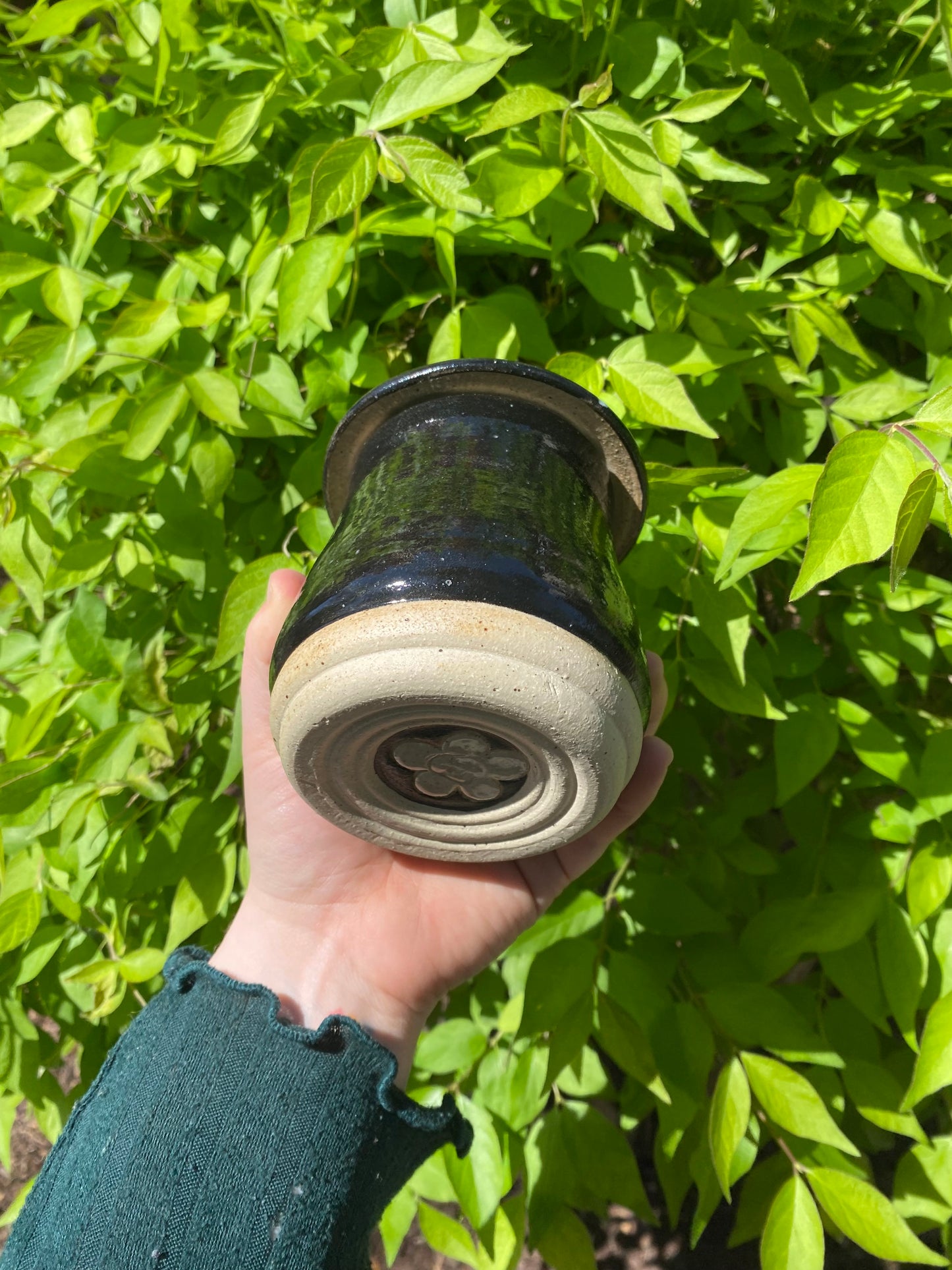 Jar with Geometric Painted Details