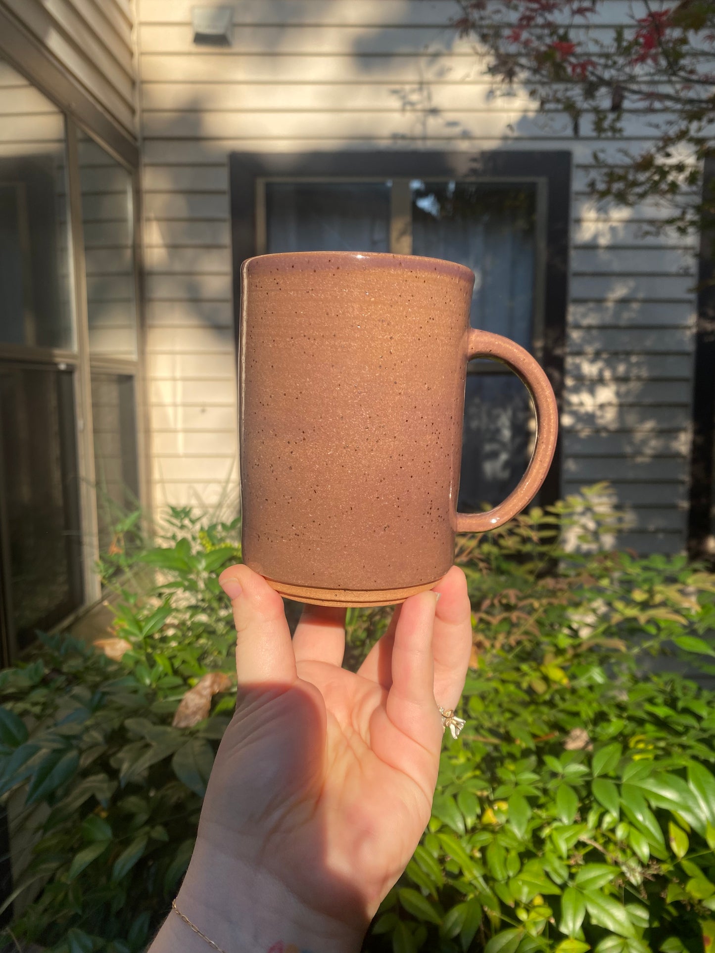 Dusty Pink Mug With Silly Face