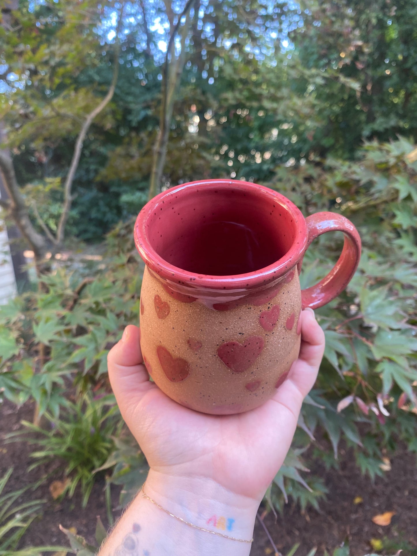 Red Mug With Hearts