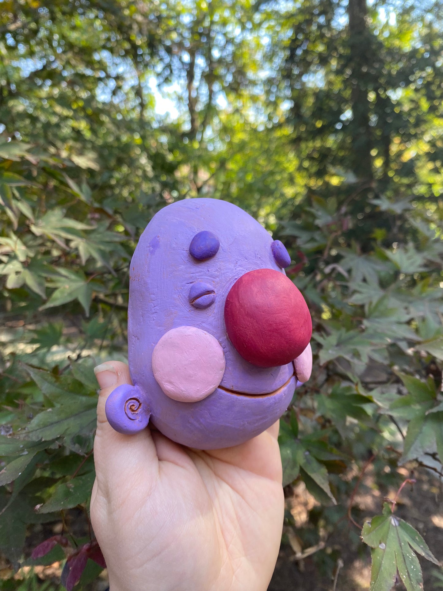 Purple Clown Wall-Hanging Mask