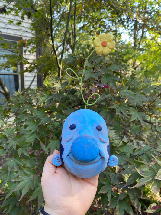 Happy Blue Wall-Hanging Mask