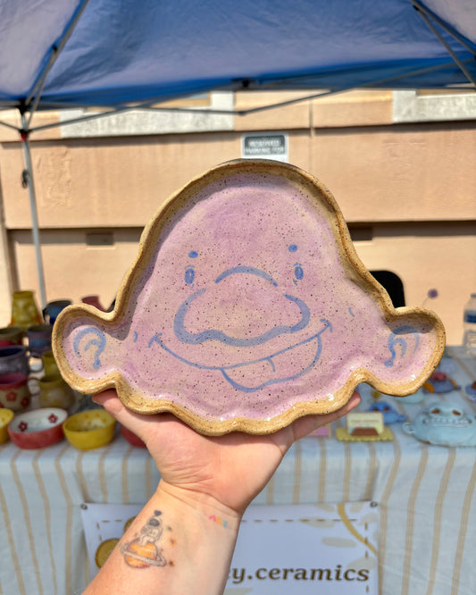 Purple Silly Face Plate