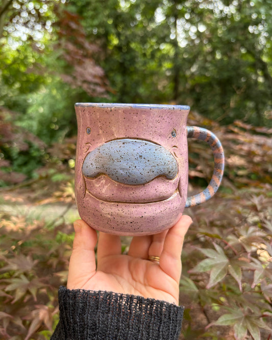 Happy Face Mug in Purple