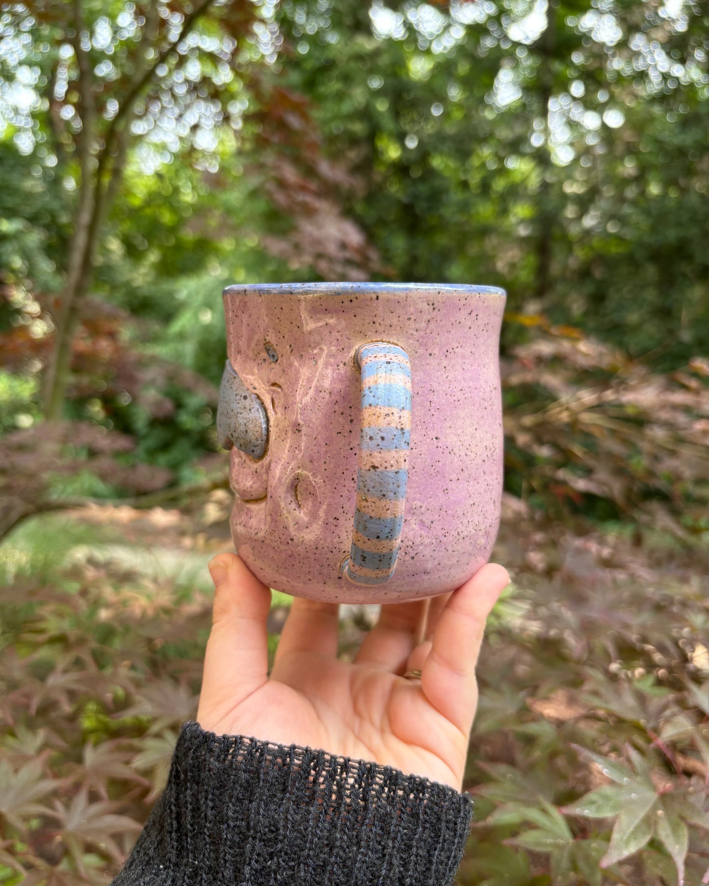 Happy Face Mug in Purple