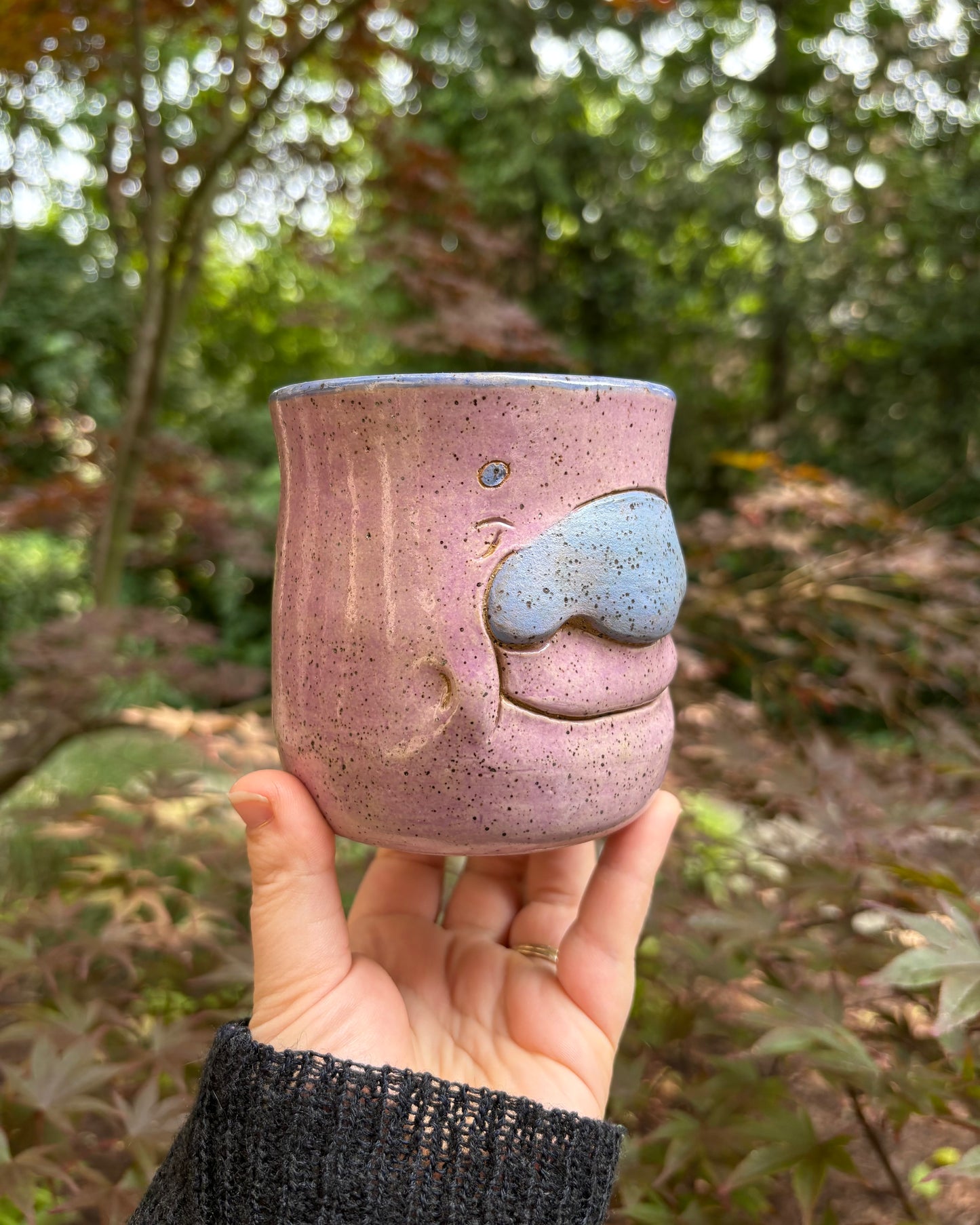 Happy Face Mug in Purple