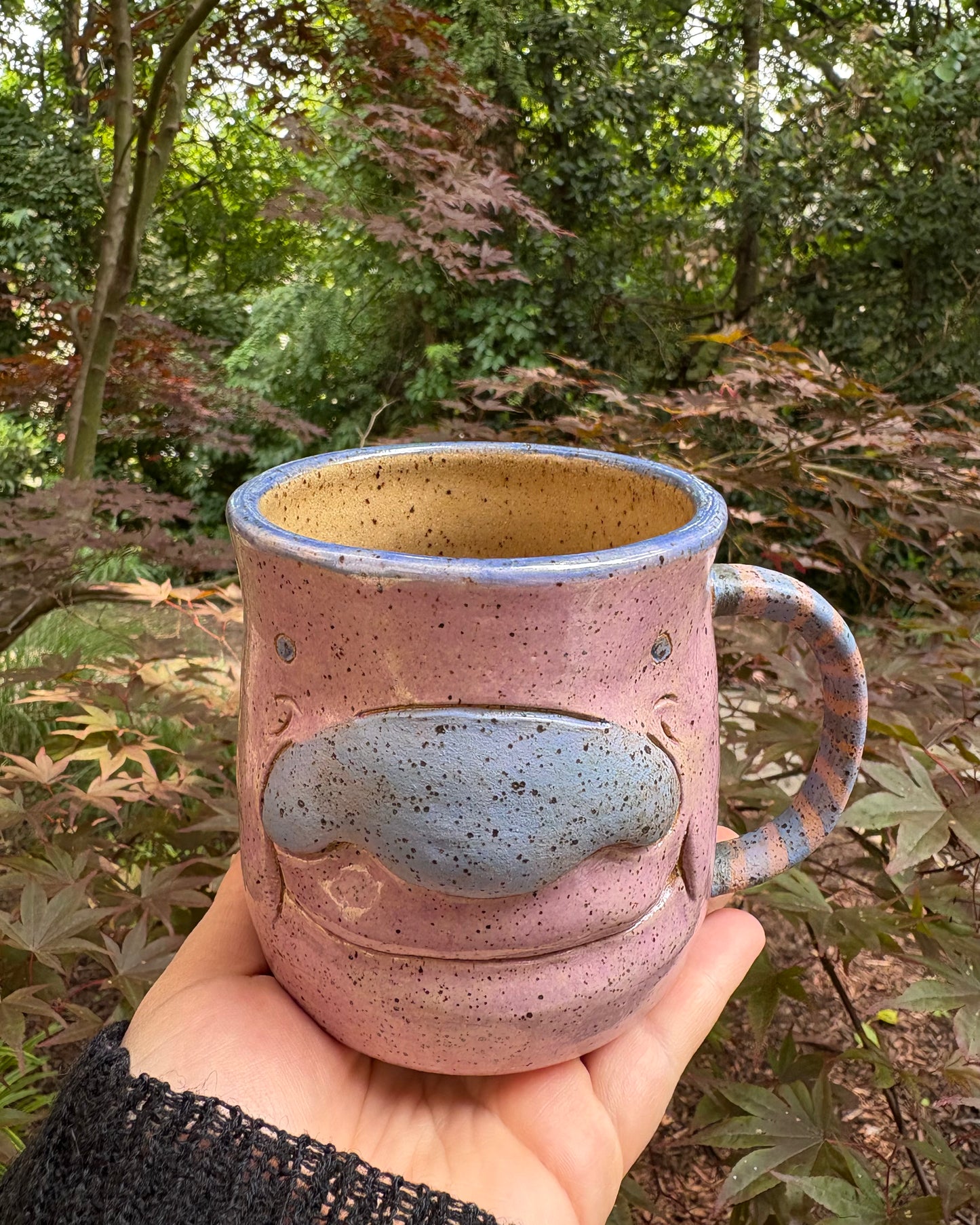 Happy Face Mug in Purple
