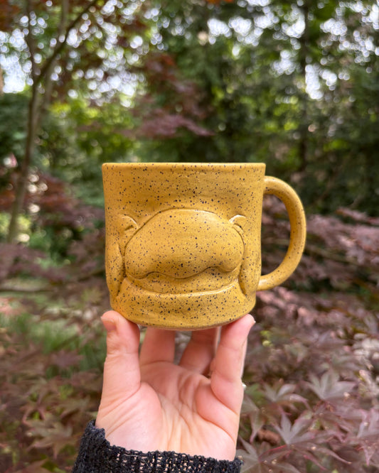 Happy Face Mug in Yellow